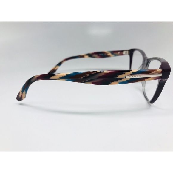 New Prada VPR 04T VYN-1O1 Gray & Burgundy w/Multi Colored Temples 52mm w/Case - Picture 7 of 9